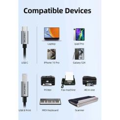 Кабель для принтера Cabletime USB-C 2.0 to BM 2.0m Фото 7