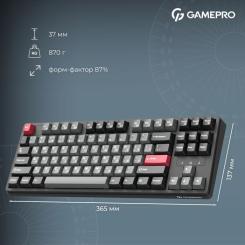 Клавиатура GamePro Asgard Ragnar Wireless/Bluetooth/USB UA Black Фото 11