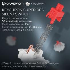Клавиатура GamePro Asgard Ragnar Wireless/Bluetooth/USB UA Black Фото 6