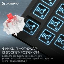 Клавиатура GamePro Asgard Ragnar Wireless/Bluetooth/USB UA Black Фото 7