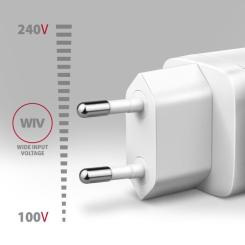 Зарядное устройство AXAGON 1xUSB QC4.0 + 1xUSB-C PD30W PPS white Фото 3