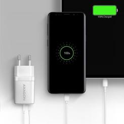 Зарядное устройство AXAGON 1xUSB QC4.0 + 1xUSB-C PD30W PPS white Фото 6