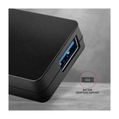 Концентратор AXAGON USB 3.1 to 4xUSB 3.0 black Фото 2