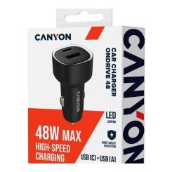 Зарядное устройство Canyon 1xUSB + 1xUSB-C PD48W black Фото 5