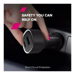 Зарядное устройство Canyon 1xUSB + 1xUSB-C PD48W black Фото 7