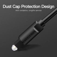 Кабель мультимедийный Vention Optical Toslink 1.5m black Фото 5