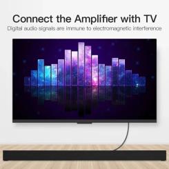 Кабель мультимедийный Vention Optical Toslink 1.5m black Фото 7