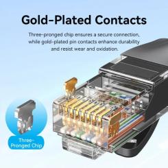 Патч-корд Vention 1.5м, UTP cat 6 RJ-45 black Фото 6