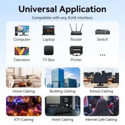 Патч-корд Vention 1.5м, UTP cat 6 RJ-45 black Фото 8