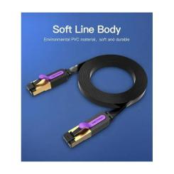 Патч-корд Vention 0.5м, FTP cat 7 RJ-45 black Фото 1