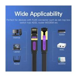 Патч-корд Vention 0.5м, FTP cat 7 RJ-45 black Фото 5