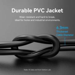 Патч-корд Vention 1м, S/FTP cat 8 RJ-45 black Фото 9