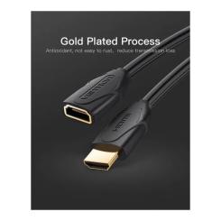 Кабель мультимедийный Vention HDMI M to HDMI F 0.5m 4K60Hz black Фото 1