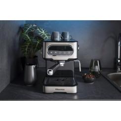 Рожковая кофеварка эспрессо Hisense HESCM15DBK Фото 9