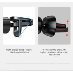 Универсальный автодержатель Baseus Glaze Cravity Car Mount Black Фото 7
