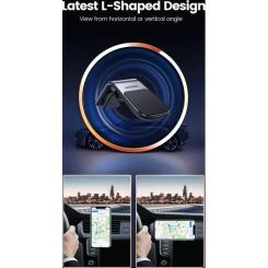 Универсальный автодержатель Ugreen LP290 Waterfall-Shaped Magnetic Phone Holder Black Фото 4