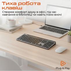 Клавиатура Meetion WK330 Wireless/Bluetooth Black Фото 2