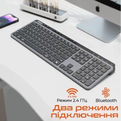 Клавиатура Meetion WK330 Wireless/Bluetooth Black Фото 3