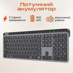 Клавиатура Meetion WK330 Wireless/Bluetooth Black Фото 4