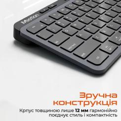 Клавиатура Meetion WK330 Wireless/Bluetooth Black Фото 5