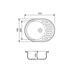 Мойка кухонная Adamant Ovum Old stone Фото 4