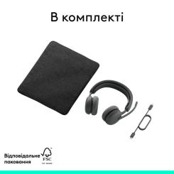 Наушники Logitech Zone Wireless 2 ES for Business Graphite Фото 11