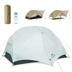 Палатка Naturehike надлегкий двомісний Mongar CNK2550WS016, 15D, сiри Фото 1