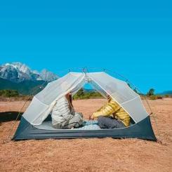 Палатка Naturehike надлегкий двомісний Mongar CNK2550WS016, 15D, сiри Фото 2