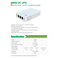 Источник бесперебойного питания RCI для роутера WGP 27W вх:5.5x2.1, вих:5.5x2.5 12V/2A Фото 1