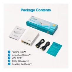 Источник бесперебойного питания RCI для роутера WGP 27W вх:5.5x2.1, вих:5.5x2.5 12V/2A Фото 3