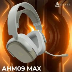 Наушники Ajazz AHM09 MAX 3-Mode Gray/White Фото 5