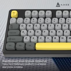 Клавиатура Ajazz AF98 USB UA Black/Grey/Yellow Фото 11
