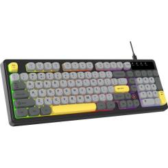 Клавиатура Ajazz AF98 USB UA Black/Grey/Yellow Фото 1