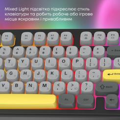 Клавиатура Ajazz AF98 USB UA Black/Grey/Yellow Фото 8