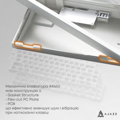 Клавиатура Ajazz AK650 Sea Salt Switch USB UA White/Blue Фото 10