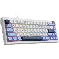 Клавиатура Ajazz AK650 Sea Salt Switch USB UA White/Blue Фото 1