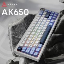 Клавиатура Ajazz AK650 Sea Salt Switch USB UA White/Blue Фото 5