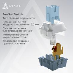 Клавиатура Ajazz AK650 Sea Salt Switch USB UA White/Blue Фото 7