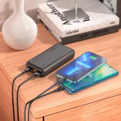 Батарея универсальная HOCO 20000mAh, 22.5W, Black Фото 4