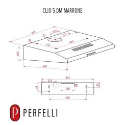 Вытяжка кухонная Perfelli CLIO 5 DM MARRONE Фото 10