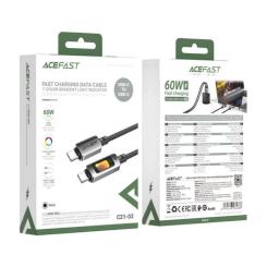 Дата кабель Acefast USB-C to USB-C 1.2m 60W black Фото 3