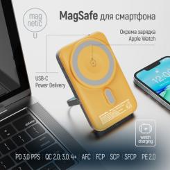 Батарея универсальная ColorWay 10 000 mAh PD/22.5W, 15W MagSafe & Watch Wireless Фото 7