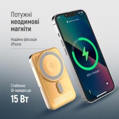 Батарея универсальная ColorWay 10 000 mAh PD/22.5W, 15W MagSafe & Watch Wireless Фото 8