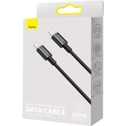 Дата кабель Baseus USB-C to USB-C 2.0m 100W black Фото 2