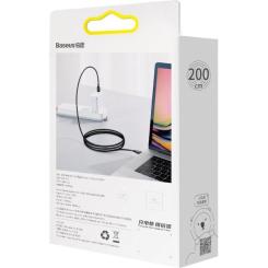 Дата кабель Baseus USB-C to USB-C 2.0m 100W black Фото 3