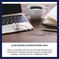 Наушники Philips TAE5008WT/00 USB-С White Фото 5