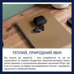 Наушники Philips TAT2000BK/00 Wireless Black Фото 5