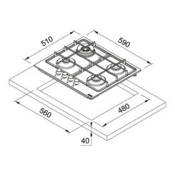 Варочная поверхность Franke FHSM 604 3G DC XS C Фото 1