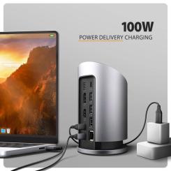 Концентратор AXAGON USB-C 9-in-1 wireless 15W PD100W 0.6m Фото 8