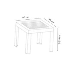 Стол садовый PAPATYA к шезлонгу Suda белый Фото 1